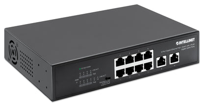 8-Port Gigabit Ethernet PoE+ Switch with 2 RJ45 Gigabit Uplink Ports Image 3
