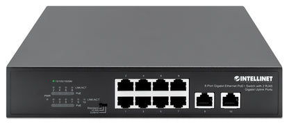 8-Port Gigabit Ethernet PoE+ Switch with 2 RJ45 Gigabit Uplink Ports Image 4