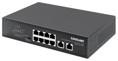 8-Port Gigabit Ethernet PoE+ Switch with 2 RJ45 Gigabit Uplink Ports Image 1