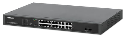 16-Port Gigabit Ethernet PoE+ Switch with 4 RJ45 Gigabit and 2 SFP Uplink Ports Image 1