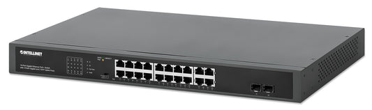 16-Port Gigabit Ethernet PoE+ Switch with 4 RJ45 Gigabit and 2 SFP Uplink Ports Image 1
