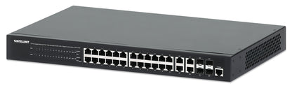 24-Port Gigabit Ethernet PoE+ Web-Managed Switch with 4 Gigabit Combo Base-T/SFP Ports Image 1