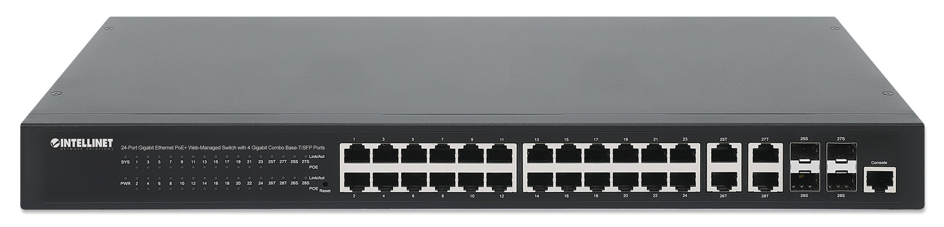 24-Port Gigabit Ethernet PoE+ Web-Managed Switch with 4 Gigabit Combo Base-T/SFP Ports Image 4