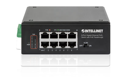 PoE-Powered 8-Port Gigabit Ethernet PoE+ Industrial Switch with PoE Passthrough Image 5