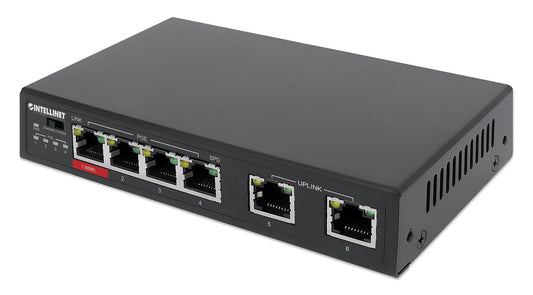 6-Port Fast Ethernet Switch with 4 PoE Ports (1 x High-Power PoE) Image 1