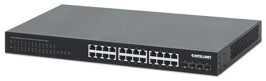 24-Port Gigabit Ethernet PoE+ Switch with Four 10G SFP+ Uplinks Image 1