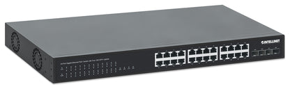 24-Port Gigabit Ethernet PoE+ Switch with Four 10G SFP+ Uplinks Image 3