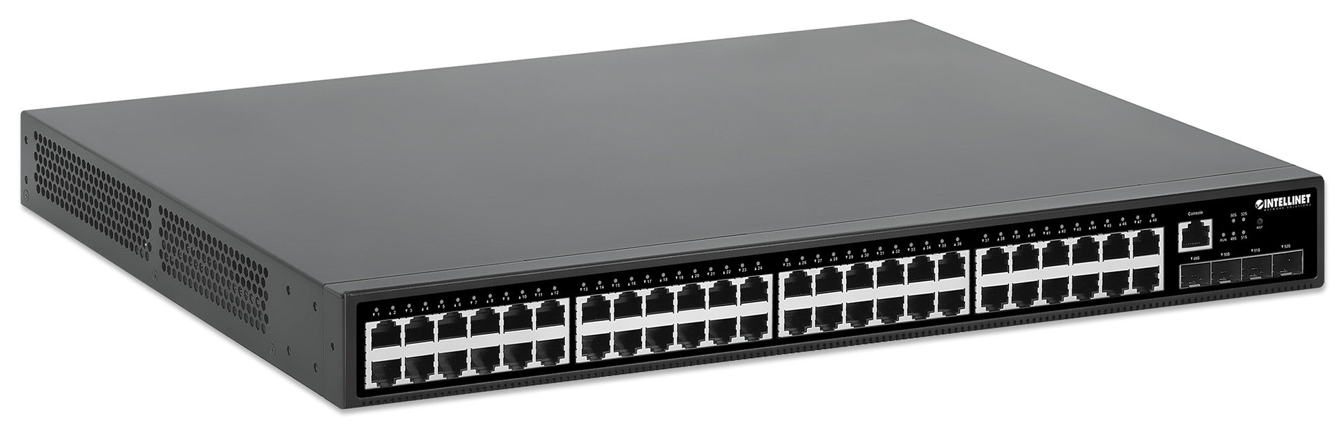 52-Port L2+ Fully Managed Switch with 48 Gigabit Ports and 4 SFP+ Uplinks Image 3
