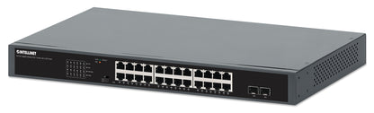 24-Port Gigabit Ethernet PoE+ Switch with 2 SFP Ports Image 1