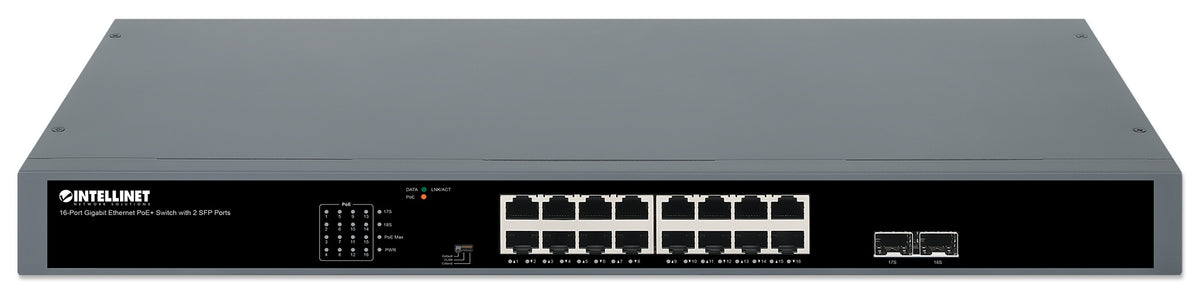 16-Port Gigabit Ethernet PoE+ Switch with 2 SFP Ports Image 4