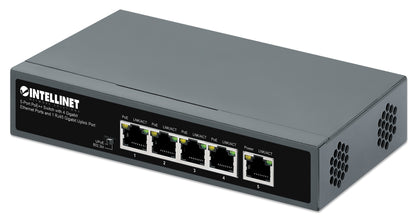 5-Port PoE++ Switch with 4 Gigabit Ethernet Ports and 1 RJ45 Gigabit Uplink Port Image 1