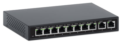 10-Port PoE+ Switch with 8 Gigabit Ethernet Ports and 2 RJ45 Gigabit Uplink Ports Image 3