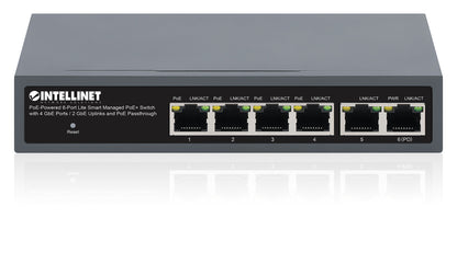 PoE-Powered 6-Port Lite Smart Managed PoE+ Switch with 4 GbE Ports / 2 GbE Uplinks and PoE Passthrough Image 6