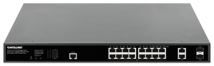 18-Port L2+ Fully Managed PoE++ Switch with 16 Gigabit Ethernet Ports and 2 Base-T/SFP Combo Ports Image 3