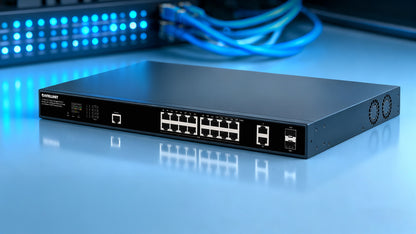 18-Port L2+ Fully Managed PoE++ Switch with 16 Gigabit Ethernet Ports and 2 Base-T/SFP Combo Ports Image 8