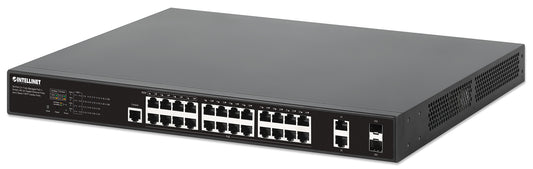 26-Port L2+ Fully Managed PoE++ Switch with 24 Gigabit Ethernet Ports and 2 Base-T/SFP Combo Ports Image 1