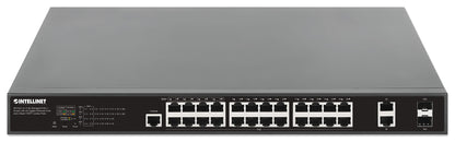 26-Port L2+ Fully Managed PoE++ Switch with 24 Gigabit Ethernet Ports and 2 Base-T/SFP Combo Ports Image 3