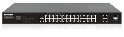 26-Port L2+ Fully Managed PoE++ Switch with 24 Gigabit Ethernet Ports and 2 Base-T/SFP Combo Ports Image 5