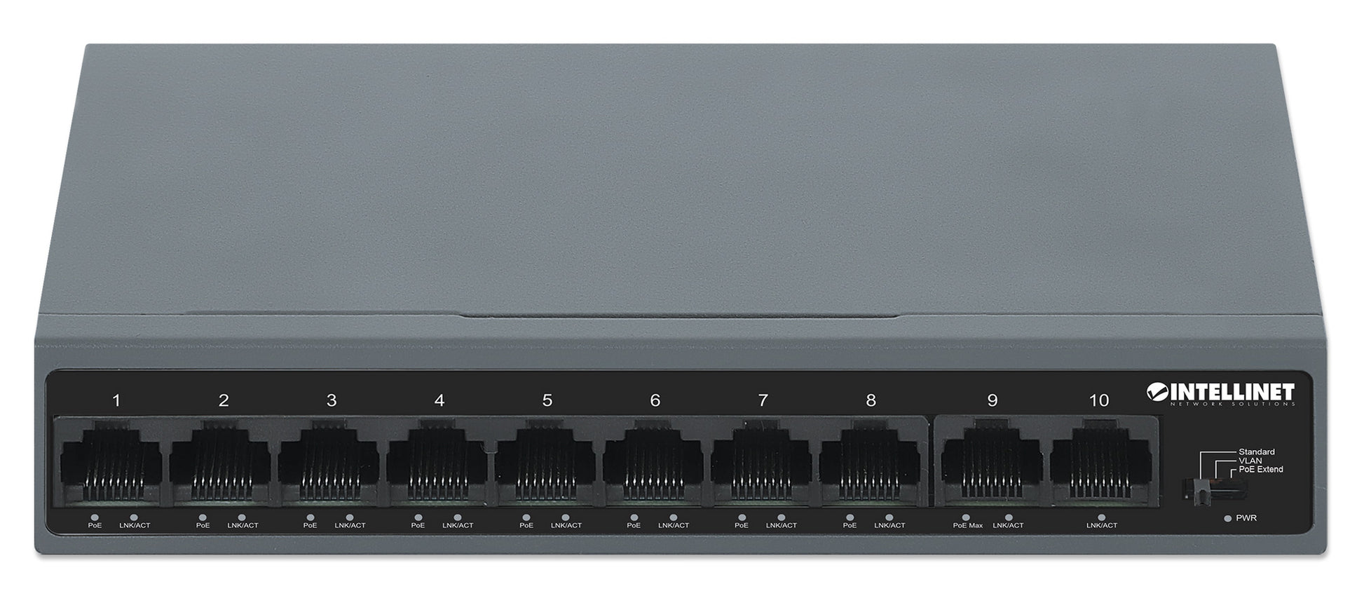 10-Port PoE+ Switch with 8 Fast Ethernet Ports and 2 FE Uplinks Image 4