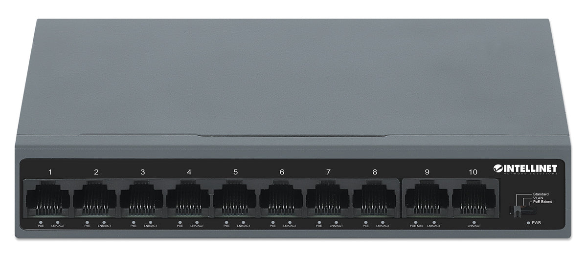 10-Port PoE+ Switch with 8 Fast Ethernet Ports and 2 FE Uplinks Image 4