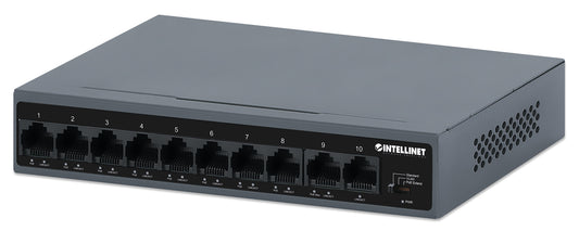 10-Port PoE+ Switch with 8 Fast Ethernet Ports and 2 FE Uplinks Image 1