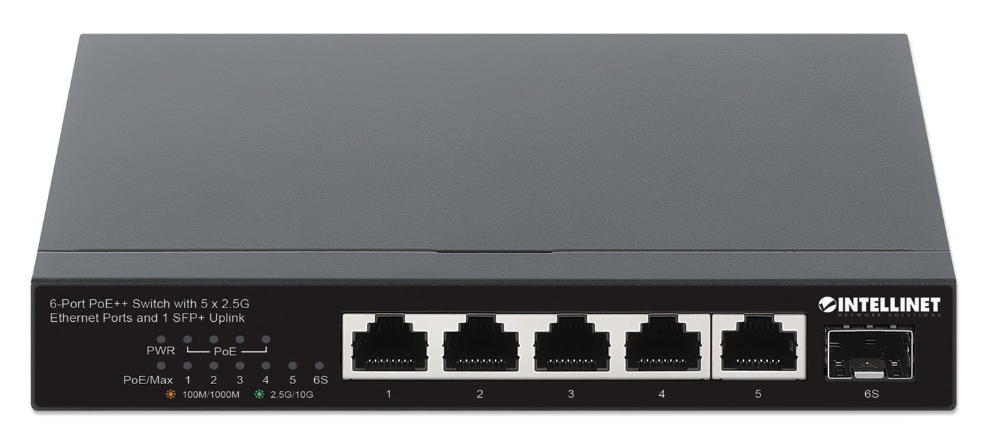 6-Port PoE++ Switch with 5 x 2.5G Ethernet Ports and 1 SFP+ Uplink Image 4