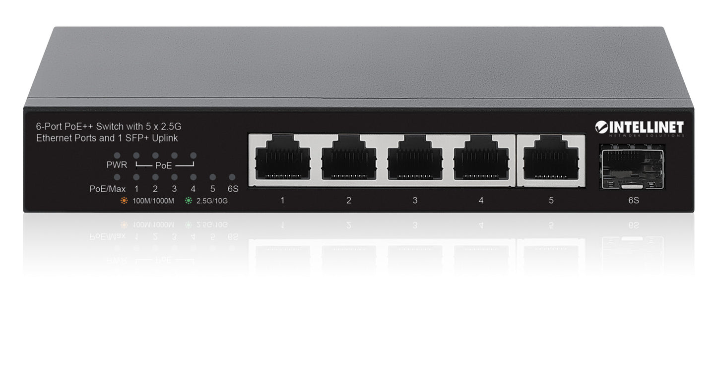 6-Port PoE++ Switch with 5 x 2.5G Ethernet Ports and 1 SFP+ Uplink Image 6