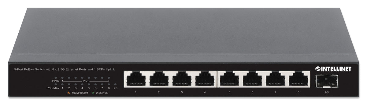 9-Port PoE++ Switch with 8 x 2.5G Ethernet Ports and 1 SFP+ Uplink Image 3