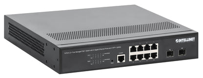 10-Port L2+ Fully Managed PoE+ Switch with 8 Gigabit Ethernet Ports and 2 SFP+ Uplinks Image 3