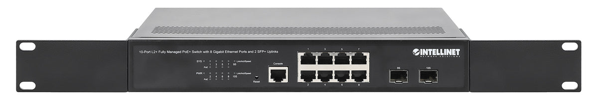 10-Port L2+ Fully Managed PoE+ Switch with 8 Gigabit Ethernet Ports and 2 SFP+ Uplinks Image 7