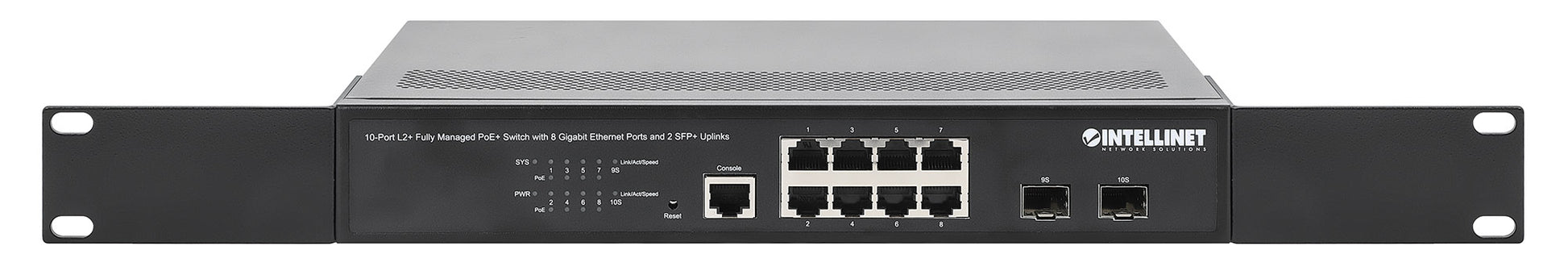 10-Port L2+ Fully Managed PoE+ Switch with 8 Gigabit Ethernet Ports and 2 SFP+ Uplinks Image 7