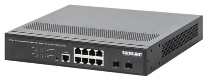 10-Port L2+ Fully Managed PoE+ Switch with 8 Gigabit Ethernet Ports and 2 SFP+ Uplinks Image 1