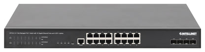 20-Port L2+ Fully Managed PoE+ Switch with 16 Gigabit Ethernet Ports and 4 SFP+ Uplinks Image 4