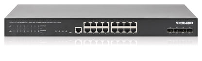 20-Port L2+ Fully Managed PoE+ Switch with 16 Gigabit Ethernet Ports and 4 SFP+ Uplinks Image 6