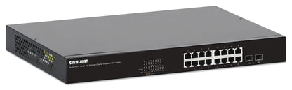 18-Port PoE++ Switch with 16 Gigabit Ethernet Ports and 2 SFP Uplinks Image 2
