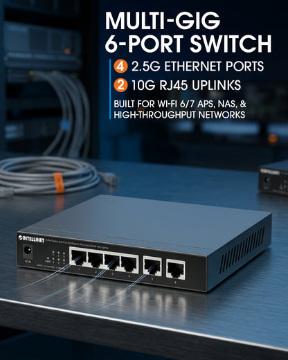 6-Port Switch with 4 x 2.5G Ethernet Ports and 2 RJ45 10G Uplinks Image 9