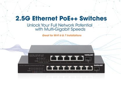 6-Port PoE++ Switch with 5 x 2.5G Ethernet Ports and 1 SFP+ Uplink Image 9