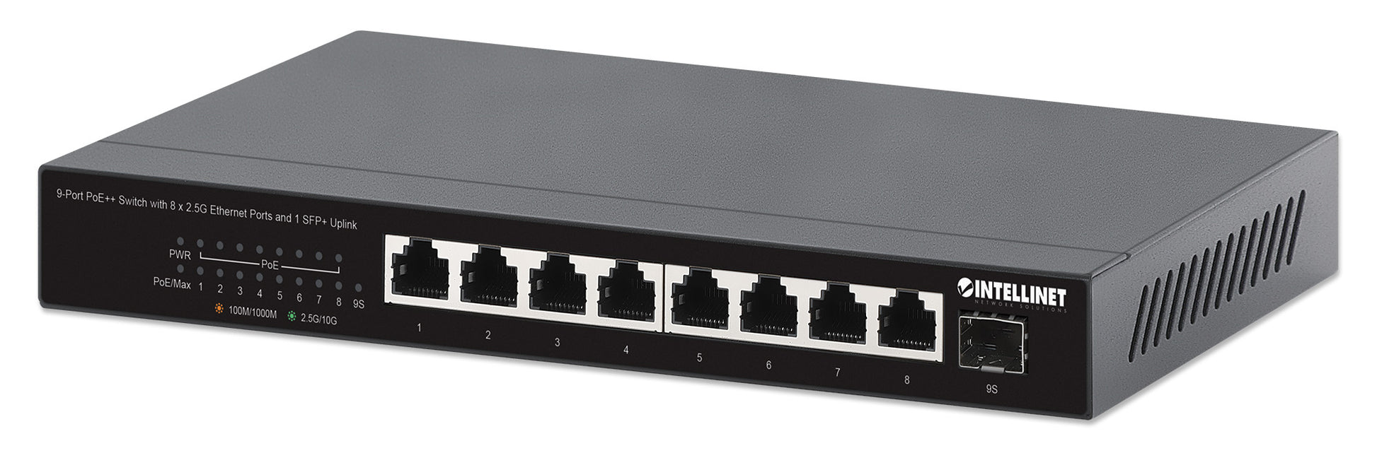 9-Port PoE++ Switch with 8 x 2.5G Ethernet Ports and 1 SFP+ Uplink Image 1