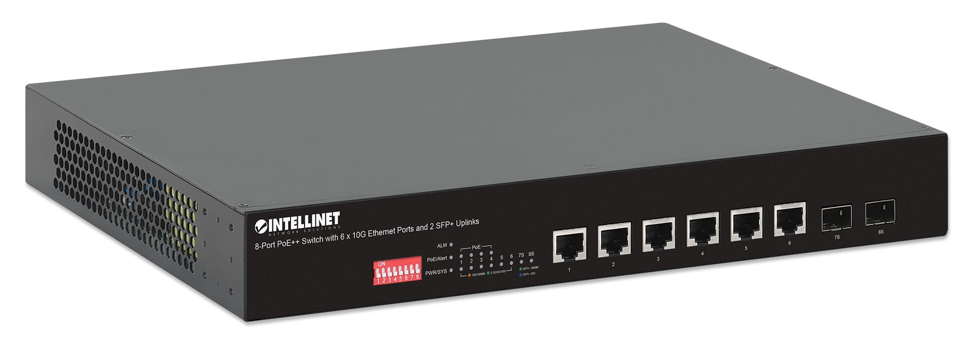 8-Port PoE++ Switch with 6 x 10G Ethernet Ports and 2 SFP+ Uplinks Image 2