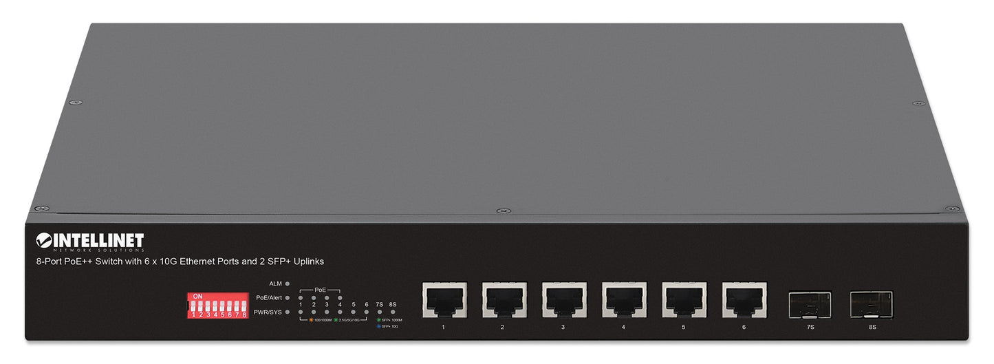 8-Port PoE++ Switch with 6 x 10G Ethernet Ports and 2 SFP+ Uplinks Image 3