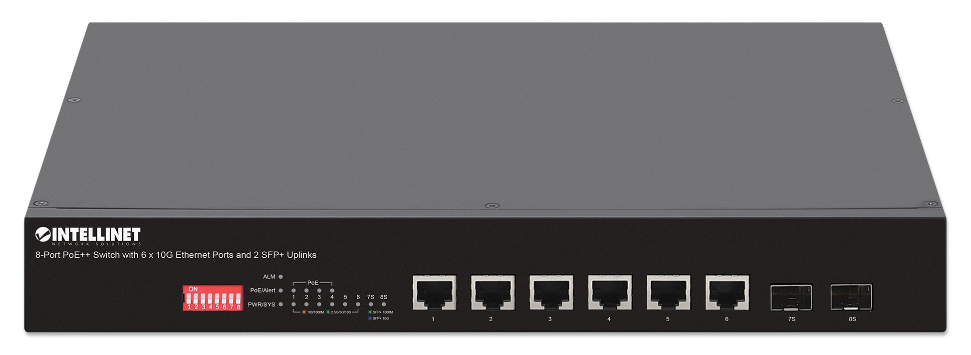 8-Port PoE++ Switch with 6 x 10G Ethernet Ports and 2 SFP+ Uplinks Image 3