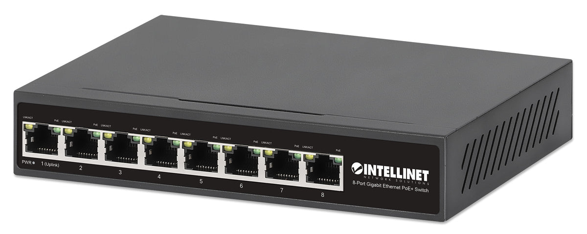 8-Port Gigabit Ethernet PoE+ Switch Image 1