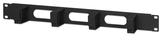 19" Cable Management Panel, 1U, Black Image 1