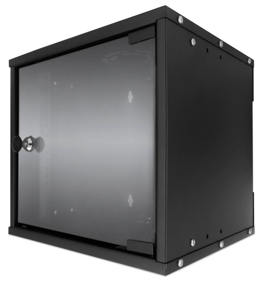 6U 10" Wallmount Cabinet, 300 mm (11.8 in.) Depth, Black Image 1