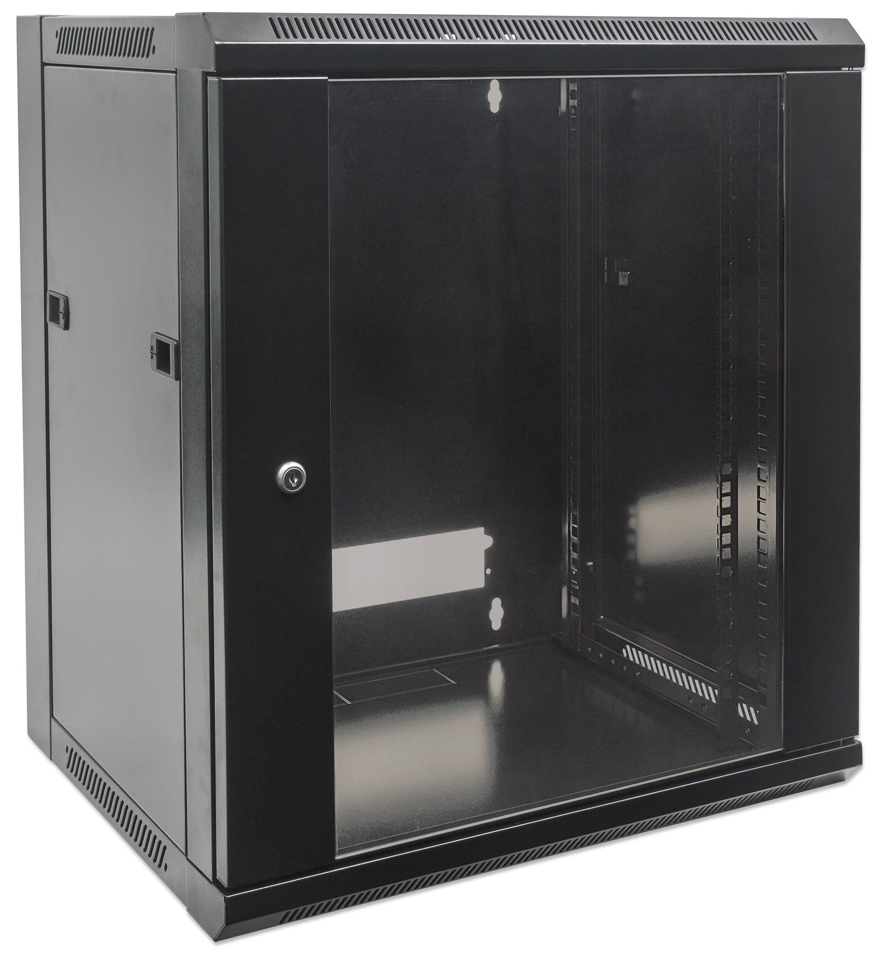 6U 19" Wall Mount Network Cabinet, Standard Line, 450 mm (17.7 in.) Depth, Black Image 3