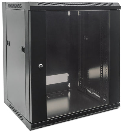 6U 19" Wall Mount Network Cabinet, Standard Line, 450 mm (17.7 in.) Depth, Black Image 3