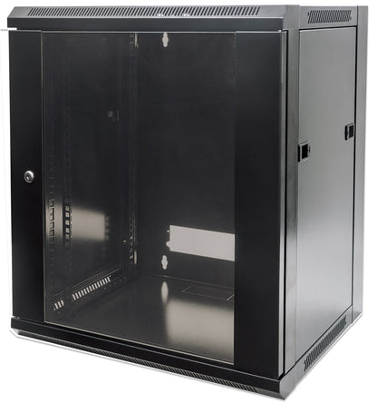 6U 19" Wall Mount Network Cabinet, Standard Line, 450 mm (17.7 in.) Depth, Black Image 1
