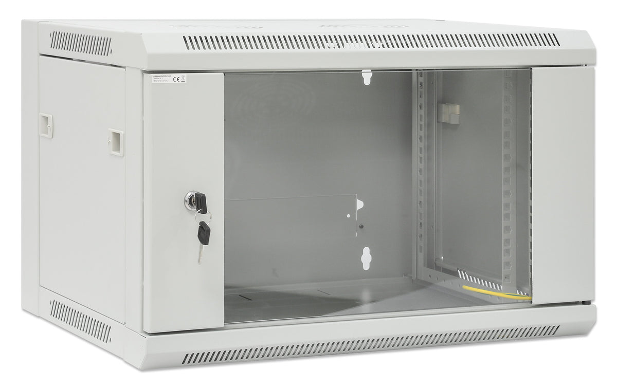 19" Wallmount Cabinet, 6U, 450 mm (17.7 in.) Depth, Gray Image 2
