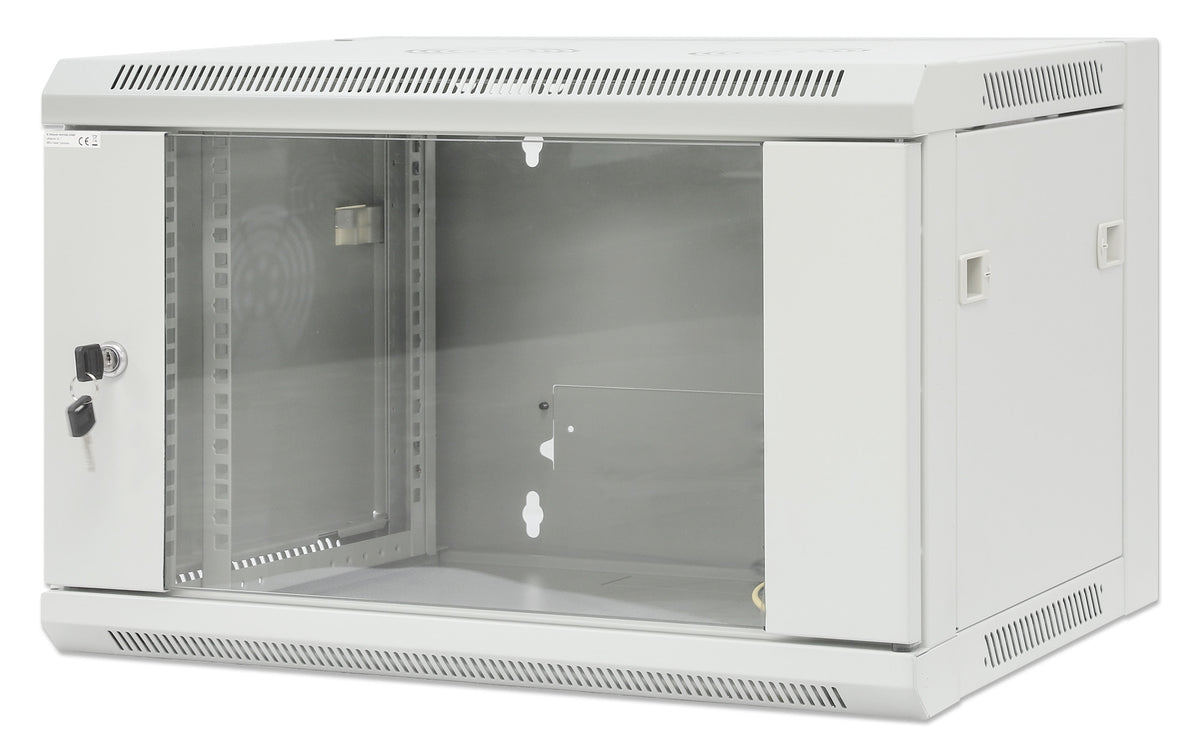 19" Wallmount Cabinet, 6U, 450 mm (17.7 in.) Depth, Gray Image 1