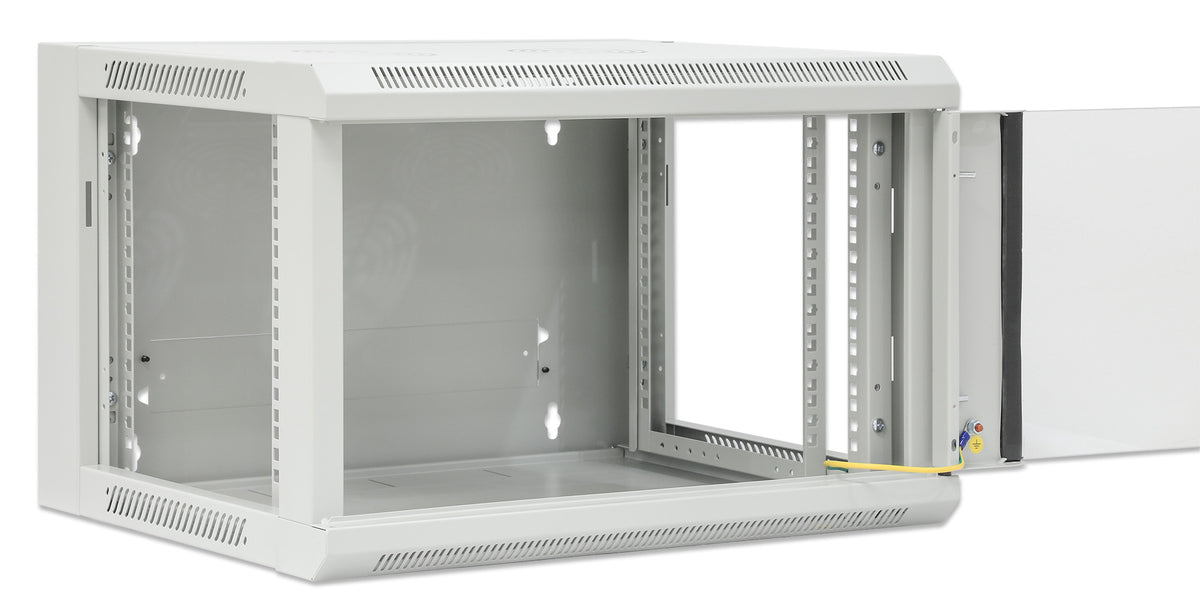 19" Wallmount Cabinet, 6U, 450 mm (17.7 in.) Depth, Gray Image 9